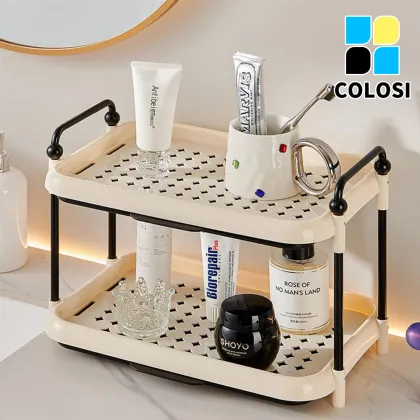 Durable desktop bathroom storage rack