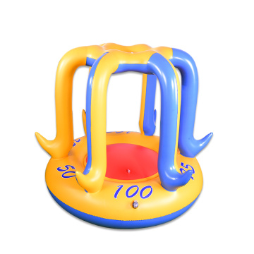 Inflatable basketball stand with water splashing function