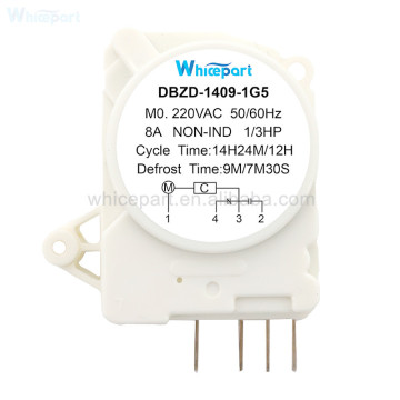 TEPROST-Timer-Ersatzteil DBZD-1409-1G5 für Kühlschränke: 250 V, 60 Hz, 8a, 1/3h, Weiße Schale