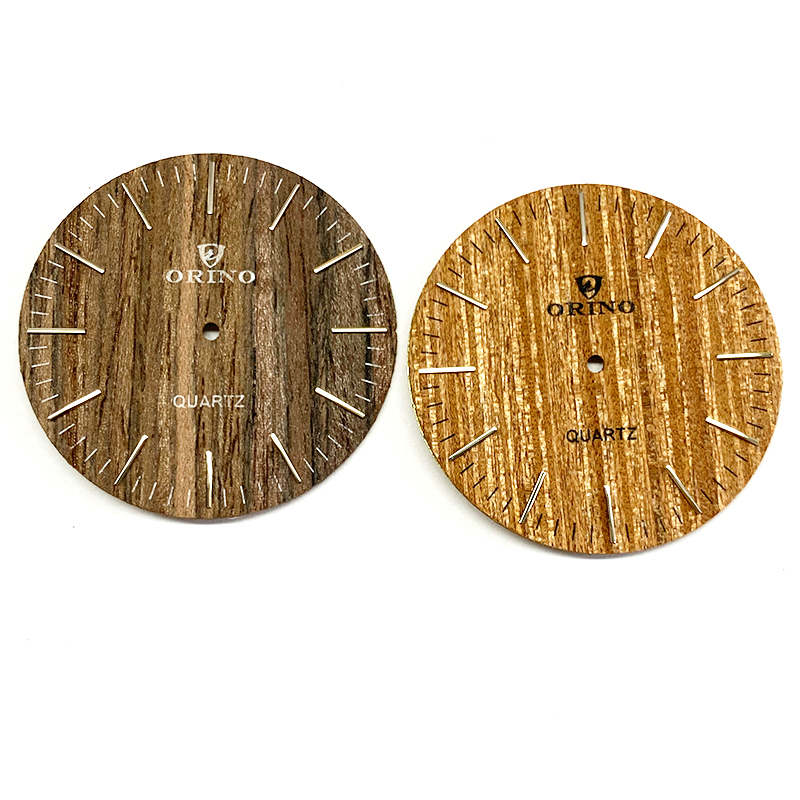 Wood watch dial for man's watch