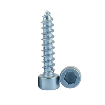 Zinc Plated Hex Socket Head Cap Self-Tapping Screws for Wood Furniture