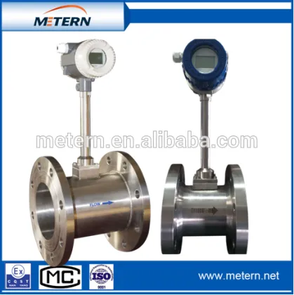 Flow meter for vortex flowmeter