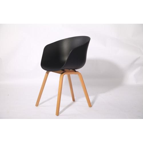 Modern wooden leg dining chair