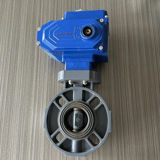 UPVC Plastic Motorized Electric Actuator Butterfly Valve