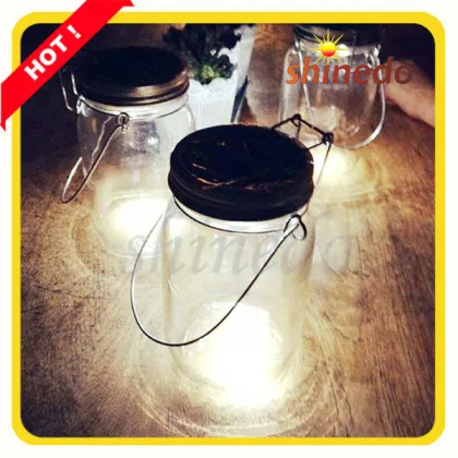 hot sale clear glass sun jar outdoor solar lights