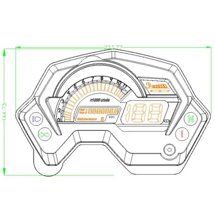 Yamaha FZ 16 Speedometer - Motorcycles Meter