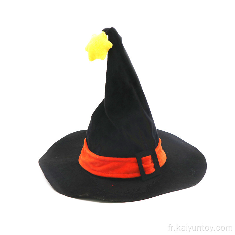 Chapeau de sorcière noir Halloween fantaisie