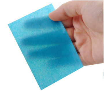 Blue clean oil facial tissue