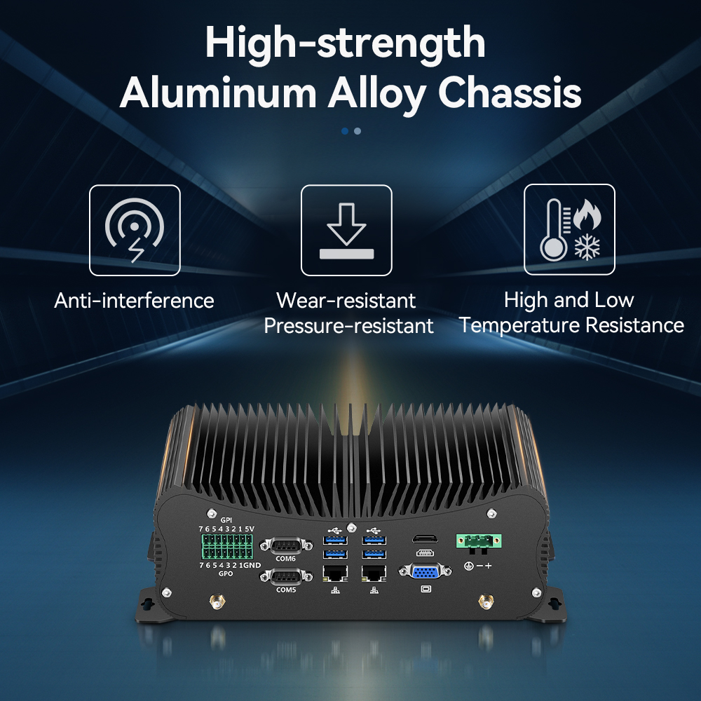 X45G 2LAN 6COM Fanless Industrial Mini Computer