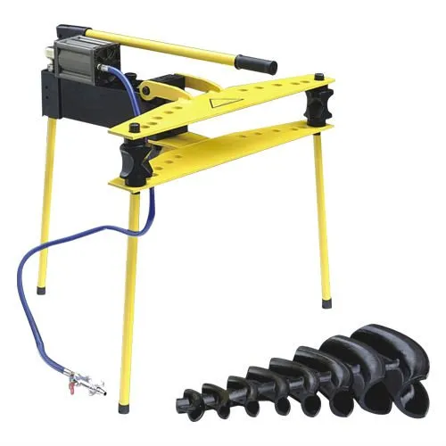 Pneumatic-hydraulic pipe bender