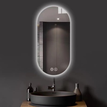 Intelligent Wall-Mounted LED Backlit Vanity Mirror with Anti-Fog and Bluetooth