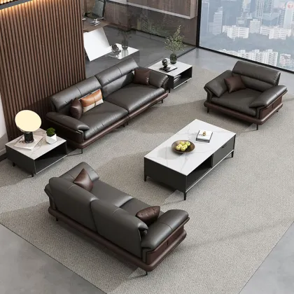 Leather CEO Office Sofa Set - Liyu Designer Low Price Furniture