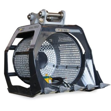 Excavator Stone Drum Screening Bucket Attachment