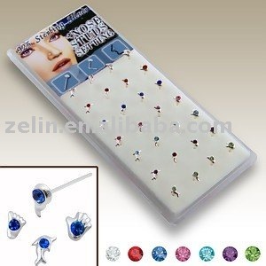 logo picture nose body jewelry