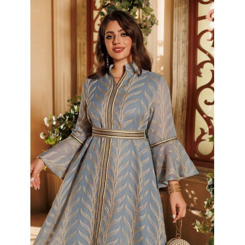 مد لباس آستین ابیا جلابیا با کمربند