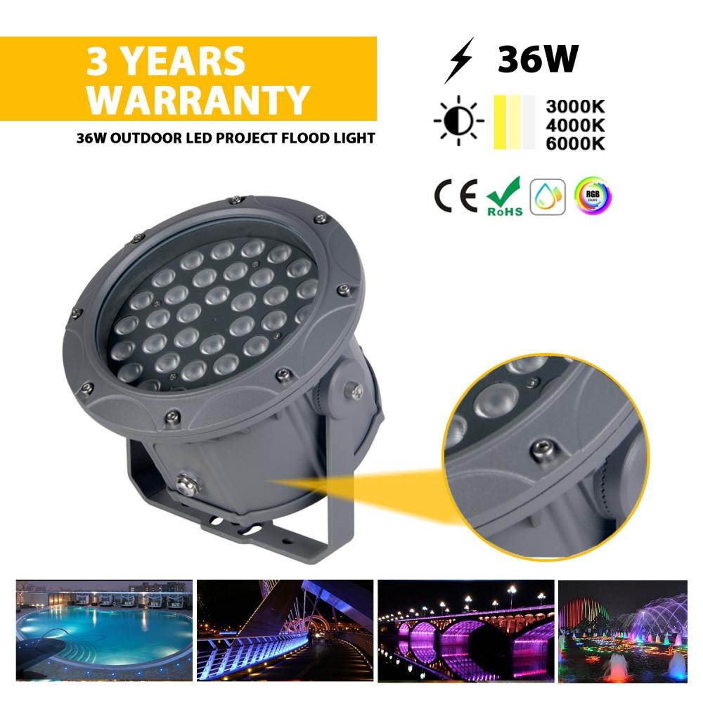 Foco reflector exterior RGB Ip65 Aluminio 36W