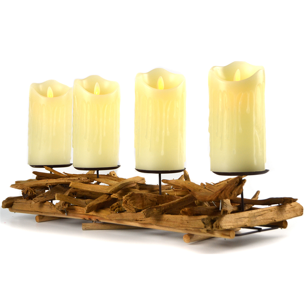 Personalized Wooden Pillars Candle Holders