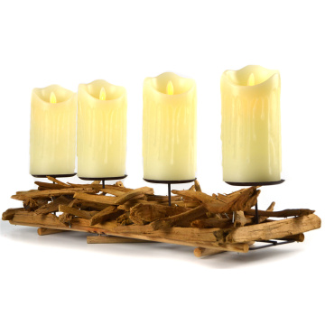 Personalized Wooden Pillars Candle Holders For Decor