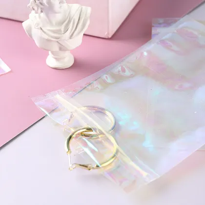 Customizable Holographic Laminated Plastic Packaging Bags: Perfect for Jewelry, Ornaments, and Nail Art Decorations