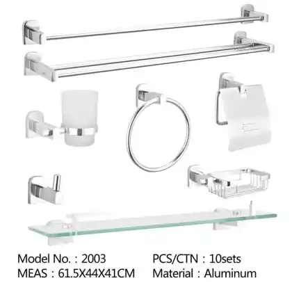 Space Aluminum Wall Mount Bathroom Shelf