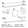 Silver Aluminum Wall Mounted Bathroom Accessory Eight Sets