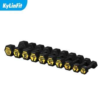 Hexagon Rubber Dumbbells for Gym