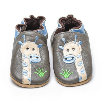 Животински бродерия бебе меки кожени обувки