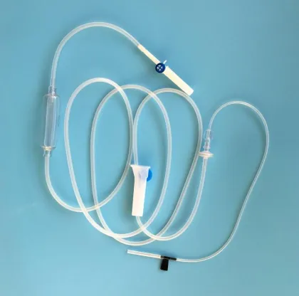 Disposable IV Infusion Giving Set with Hypodermic Needle