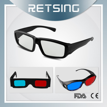 Plastic Circular Polarized 3D Glasses 3D Paper Anaglyph Glasses
