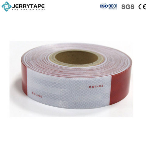 Red/White DOT-C2 Safety Reflective Warning Tape