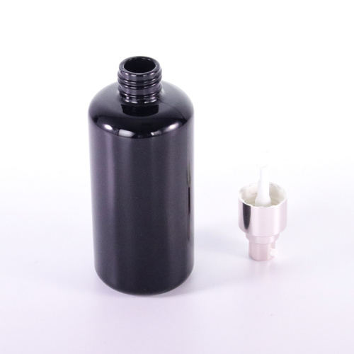 200ml Round Shoulder Black Lotion Glass Bottle