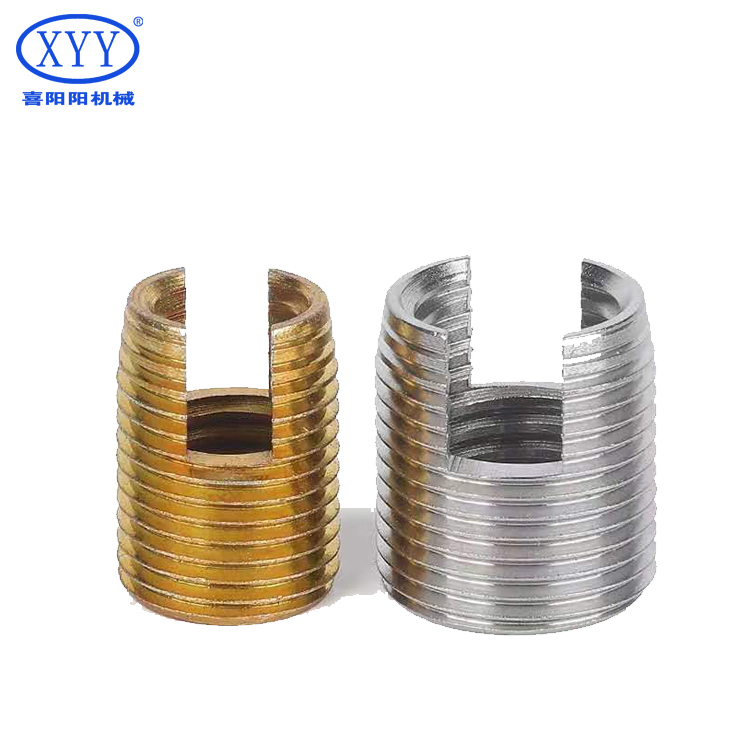 Type 302 Stainless Steel Slotted Self-Tapping Screw Sleeve Nut Fasteners Thread Insert Zinc Material Metric Measurement System