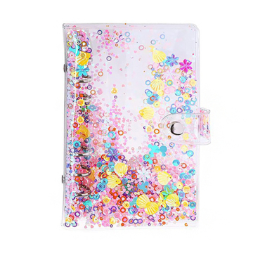 Factory Stock A6 PVC Glitter Cover Loose Leaf Binder, Zipper Bags, Notebook, Monthly Yearly Cash Budget Planner, and Ruler: All-in-One Organizational Tool