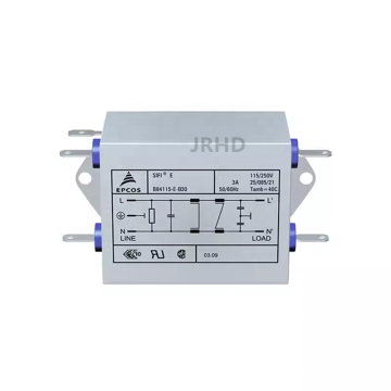 3A 115/250V Power Line Filter B84115EB30 B84115E0000B030 - 50/60 Hz, 0 A to 1.73 mA