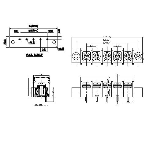 AT848-9.5XXX-SM Barrier Terminal Block Pitch9.5mm 