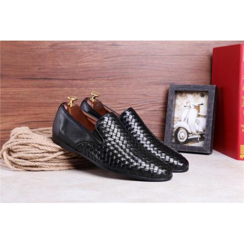 Chaussures pour hommes en cuir authentique tissu tissé