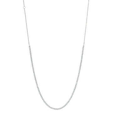 Elegk 18K အဖြူရောင်ရွှေရောင်ဓာတ်ခွဲခန်းစိန်လည်ဆွဲ
