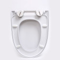 Bathroom white durable plastic toilet seat cover set