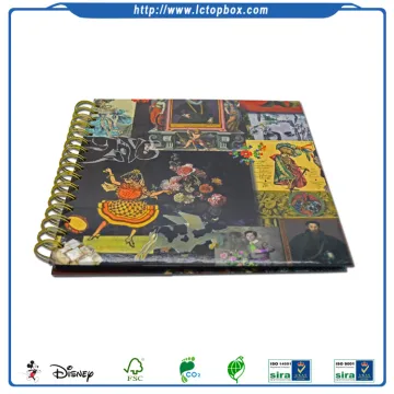 School Hardcover Black Paper Diary Spiral Notebooks