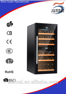 Best wine cellar 24bottles seamless stainlesss steel door compressor