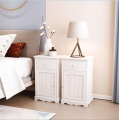 White Nightstand Set Of 2 Wooden Night Stand