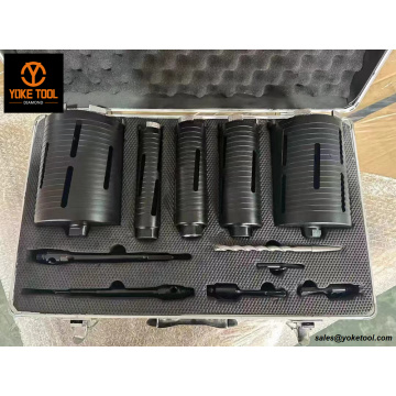 Herramientas de perforación seca de broca de perforación de núcleo de diamante negro para concreto