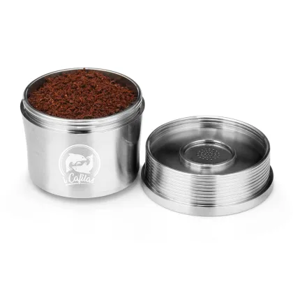 ICafilas for illy B Coffee Machine Refillable Filters Stainless Steel Reusable Metal Capsule & Tamper Spoon
