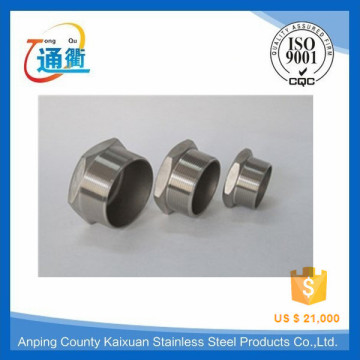 casting male screwed stainless steel hex shape water pipe plug