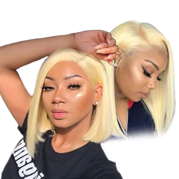 Msbeauty Short 613 Bob Wig Human Hair Hd Lace Frontal Closure Wig Cuticle Aligned Virgin Hair Lace front Bob Wig For Black Women