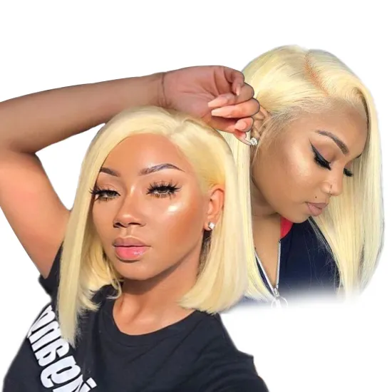 Msbeauty Short 613 Bob Wig Human Hair Hd Lace Frontal Closure Wig Cuticle Aligned Virgin Hair Lace front Bob Wig For Black Women