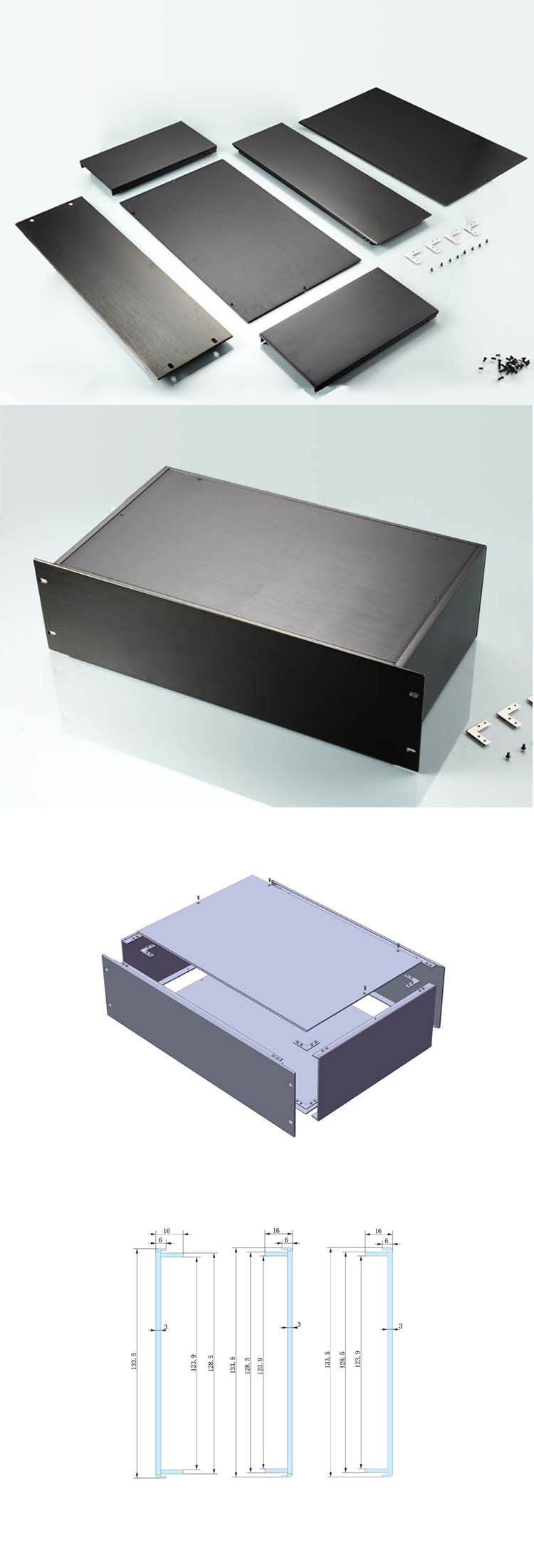 19 Inch Rack Mount Chassis 3u Equipment Cabinet, High Quality 19 Inch ...