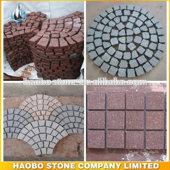 Haobo Stone Outdoor Stone Mat Cobblestone Pavers Driveway Stone Mat