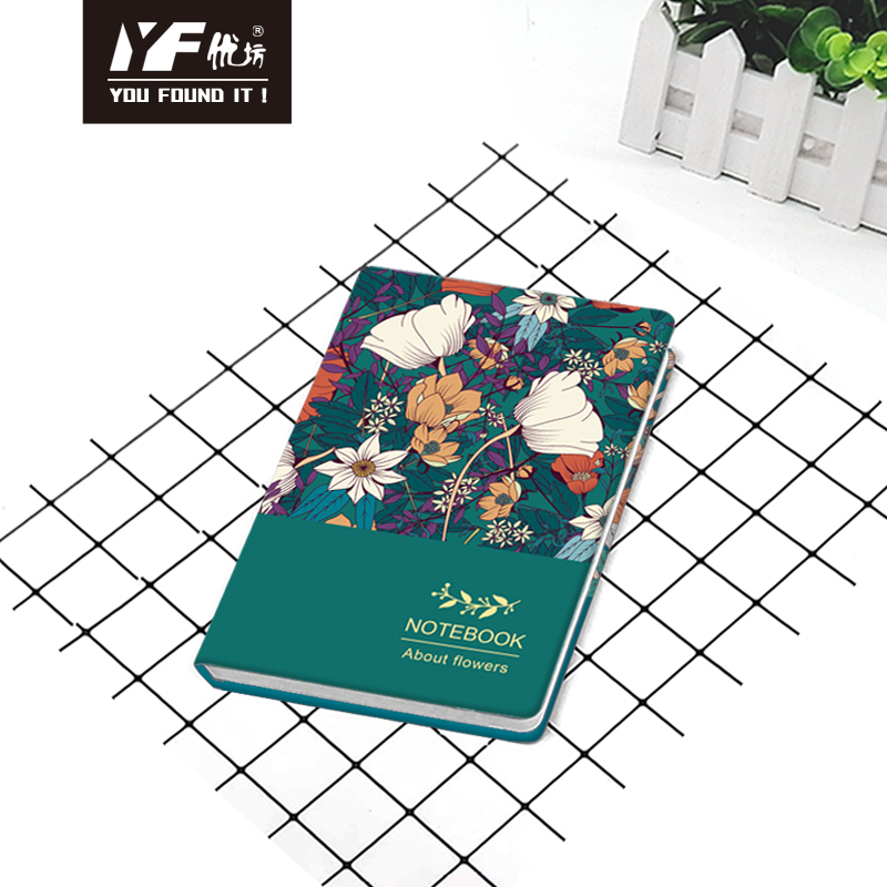 Custom flower style A5 hardcover Notebook & diary portable notebook & diary