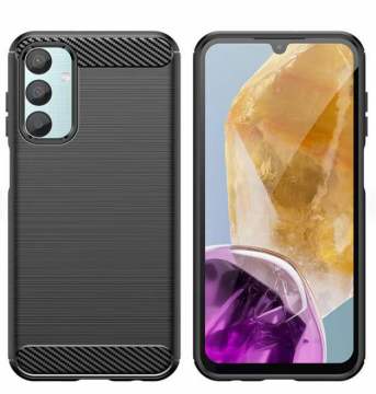 Custodia per telefono in silicone tpu in fibra di carbonio spazzolato per Samsung Galaxy S25 Edge Ultra A06 A16 A26 5G